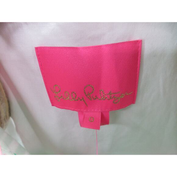 NWT Lilly Pulitzer Trisha Shirt Dress Who Let The Fronds Out Mandevilla Pink 0 - Picture 2 of 16